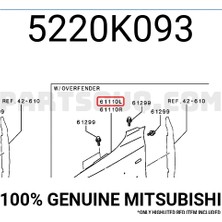 TŞT Mitsubishi L200 Ön Çamurluk Sinyal Delikli 4x2 Sol 2014- (Oem No:  5220K093)