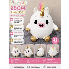 Squishmallows Original Gökkuşağı Serisi Unicorn Pikmi 25CM Peluş Oyuncak