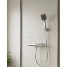 Armüz Çok Fonksiyonlu Siyah El Duşu Seti Spiral Hortum ve Duş Askısı Banyo Duş Başlığı