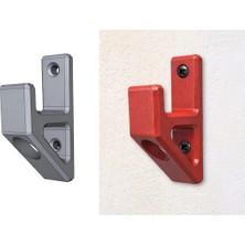 DU&ER 4 Adet Siyah Ağır Yük Duvar Kancası – Drywall Vida Uyumlu Metal Askı Tutucu