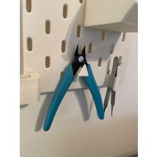 DU&ER 4 Adet Skadis Uyumlu Tekli Cımbız Tutucu – Pegboard Duvar Paneli Organizer