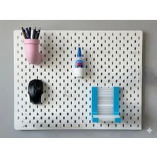 DU&ER 🧱 Skadıs Uyumlu 4’lü Organizer Set – Yapıştırıcı, Mouse, Kalemlik & Silikon Çubuk Tutucu