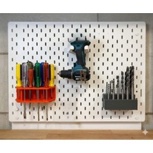 DU&ER 🧱 Skadıs Uyumlu 3’lü Alet Organizer Set – Matkap Askısı + Tornavida Tutucu+ Uç Tutucu