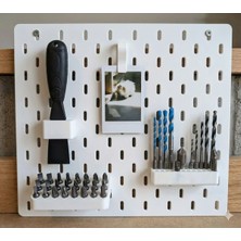 DU&ER 🧱 Skadıs Uyumlu 4’lü Organizer Set – Bit Tutucu, Matkap Ucu, Klips ve Kazıyıcı Askı