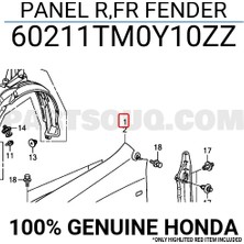 TŞT Honda City Ön Çamurluk Sağ 2009-  (Oem No:  60211TM0Y10ZZ)