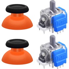 Pop Konsol PS5 Manyetik Motor 2+2 Set Turuncu Analog Topuz Hall Sensör Playstation 5 Yedek Parça