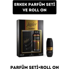 Jagler Classic Erkek Parfüm Seti ve Roll On 90 ml EDT Parfüm 150 ml Deodorant 50 ml Hediyelik Set