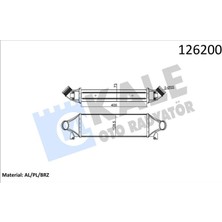 Kale Depomix Turbo Radyatörü Intercooler Ford Transit V184-V347 00 400X127X73 Mek. Al/brz