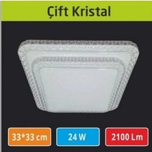 Erbay 33×33 LED Panel Çift Kristal Kapak 24W Sıva Üstü Şık Kaliteli Ürün