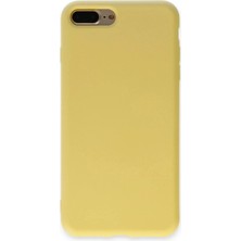 Durukar®  iPhone 7 Plus Kılıf Nano Içi Kadife Silikon - Sarı