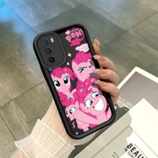 Ucuc Oppo A16/A16S Uyumlu Siyah Silikon Şık Baskı Kılıf Darbeye Dayanıklı Kamera Korumalı