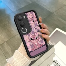 Ucuc Vivo Y29 5g Uyumlu Siyah Silikon Şık Baskı Kılıf Darbeye Dayanıklı Kamera Korumalı