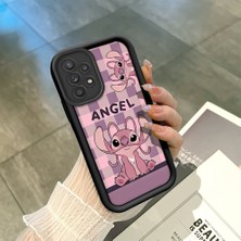 Ucuc Samsung Galaxy A52/A52S Uyumlu Siyah Silikon Şık Baskı Kılıf Darbeye Dayanıklı Kamera Korumalı