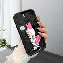 Ucuc Vivo Y31/Y21D Uyumlu Siyah Silikon Şık Baskı Kılıf Darbeye Dayanıklı Kamera Korumalı
