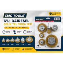 Cmc Tools Dairesel Çelik Tel Fırça Seti 6'lı (25-38-50-65-75-100 Mm) Kod: CMC4175
