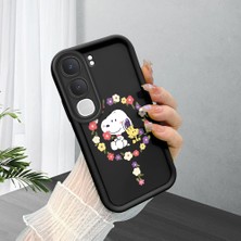 Ucuc Vivo Y31/Y21D Uyumlu Siyah Silikon Şık Baskı Kılıf Darbeye Dayanıklı Kamera Korumalı