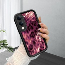 Ucuc Vivo Y04/Y19/Y29S Uyumlu Siyah Silikon Şık Baskı Kılıf Darbeye Dayanıklı Kamera Korumalı