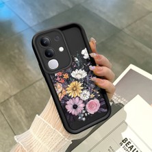 Ucuc Vivo Y29 4g Uyumlu Siyah Silikon Şık Baskı Kılıf Darbeye Dayanıklı Kamera Korumalı