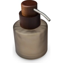 Vivarel Rio - Ahşap Detaylı Füme Cam Sıvı Sabunluk 300 ml