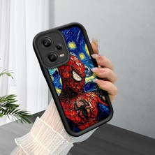 Ucuc Redmi Note 12 Pro 5g Uyumlu Siyah Silikon Şık Baskı Kılıf Darbeye Dayanıklı Kamera Korumalı