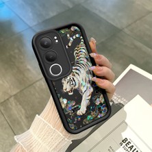 Ucuc Vivo Y29 5g Uyumlu Siyah Silikon Şık Baskı Kılıf Darbeye Dayanıklı Kamera Korumalı