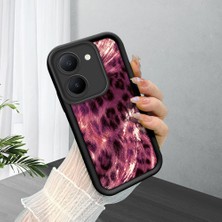 Ucuc Vivo Y27 5G/Y27S Uyumlu Siyah Silikon Şık Baskı Kılıf Darbeye Dayanıklı Kamera Korumalı