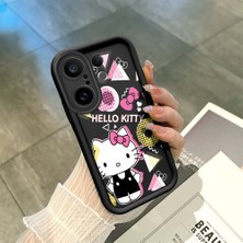 Ucuc Vivo X200 Fe Uyumlu Siyah Silikon Şık Baskı Kılıf Darbeye Dayanıklı Kamera Korumalı