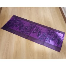 Bosphorus Mor Çiçekli Runner Masa Örtüsü 47X120CM