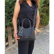 Just Polo Yeni Sezon 3 Bölmeli Yumuşak Deri Şık El ve Omuz Çantası Shopper 22 x 18 cm
