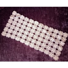 Bosphorus El Işi Dantel Tığ Işi Bej  36X15,5CM
