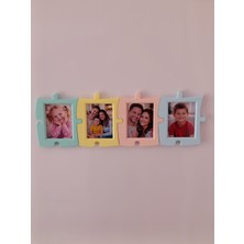 Moldream Magnet Fotoğraf Çerçevesi 4’lü Set – Puzzle Tasarım Buzdolabı & Masaüstü