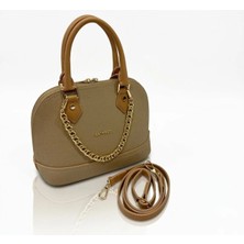 Just Polo Lüks Tasarım Zincir Detaylı Lüks El ve Omuz Çantası Shopper Ebat : 25X22 cm