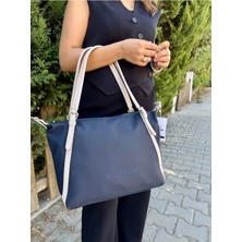 Just Polo Kadın Krem Taba Büyük Boy Lakost Kumaş El ve Omuz Çantası P346037MH