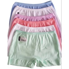 Tutku 6'lı Paket Fitilli Elastan Kız Çocuk Külot Boxer Şort
