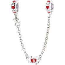 Fubena Yap-Boz Kalp Zincir Sallantılı Charm