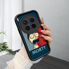 Ucuc Vivo X300 Pro Uyumlu Siyah Silikon Şık Baskı Kılıf Darbeye Dayanıklı Kamera Korumalı