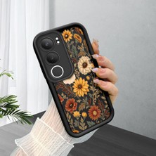 Ucuc Vivo Y29 5g Uyumlu Siyah Silikon Şık Baskı Kılıf Darbeye Dayanıklı Kamera Korumalı