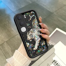 Ucuc Vivo Y31/Y21D Uyumlu Siyah Silikon Şık Baskı Kılıf Darbeye Dayanıklı Kamera Korumalı