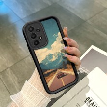 Ucuc Samsung Galaxy A23 4g/5g Uyumlu Siyah Silikon Şık Baskı Kılıf Darbeye Dayanıklı Kamera Korumalı