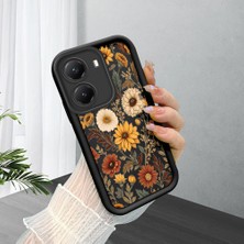 Ucuc Poco X7 Pro Uyumlu Siyah Silikon Şık Baskı Kılıf Darbeye Dayanıklı Kamera Korumalı