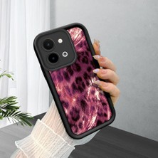Ucuc Vivo Y28 4g Uyumlu Siyah Silikon Şık Baskı Kılıf Darbeye Dayanıklı Kamera Korumalı