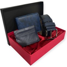 Tisaati Premium Serisi Lüks Deri Classic Crazy Deri Cüzdan Kartlık ve Kemer Seti