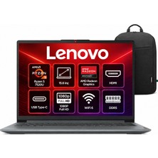 Lenovo Ideapad Slim 3 Amd Ryzen 5 7520U 16GB 2tb SSD Freedos 15.6" Fhd Taşınabilir Bilgisayar 82XQ00SFTX + Shopimode Çanta