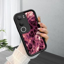 Ucuc Vivo Y29 5g Uyumlu Siyah Silikon Şık Baskı Kılıf Darbeye Dayanıklı Kamera Korumalı