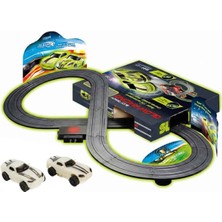 Sunman 1:64 Slot Track Karanlıkta Parlayan Arabalı ve Kumandalı Yarış Pisti