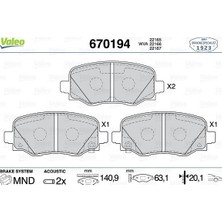 Valeo Depomix Ön Balata Fiat 500X 2014 2018 Jeep Renegade Suv 2014 2018 Compass 1.3 2020