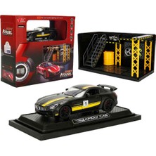 Sunman 1:32 Sesli ve Işıklı Mercedes Benz Gt Die Cast Çek Bırak Model Araba ve Tamir Atölyesi Seti  - Yeşil