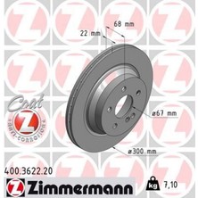 Zimmermann Depomix Fren Diski Arka Mercedes X204 W211 C219 C218 W212 S212