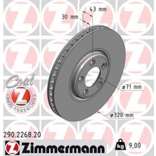 Zimmermann Depomix Fren Diski On Jaguar S-Type 2 X200 Xj X350. X358