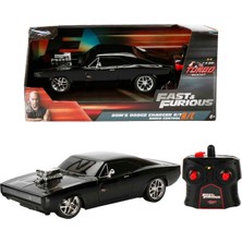 Jada Toys 1:24 Fast & Furious Dom’s Dodge Charger R/T Uzaktan Kumandalı Araba Siyah Renkli